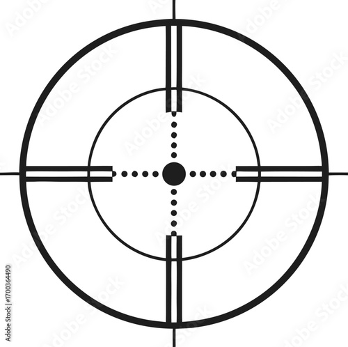 Black Crosshair Reticle Graphic Clean Minimalist Target Icon