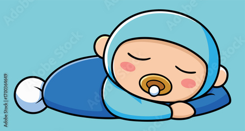 Sleeping Baby, Cute Infant, Cartoon Baby, Peaceful Sleep, Animated Nursery Art, Baby Illustration, Tranquil Infant, Cartoon Sleep, Baby Art, Peaceful Design, Sweet Baby, Infancy Art, Cartoon Dreamer, 