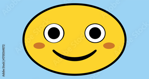 Happy Smiley Face, Emoji Illustration, Positive Emotion, Social Media Icon, Cheerful Design, Smiling Expression, Digital Emoticon, Bright Happy Face, Online Communication, Joyful Emoji, Playful Intern