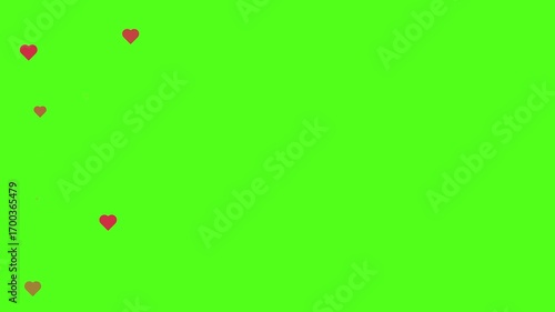 Valentines and Wedding day blinking background Animation 4k Heart Romantic Abstract Glow Particles Abstract Christmas hearts shape flowing, valentine day love relationship holiday. 3D Illustration