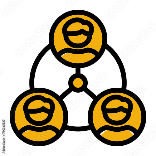 Professional Career Connection icon from the Hiring icon collection (Glyph Color Lineal Style)