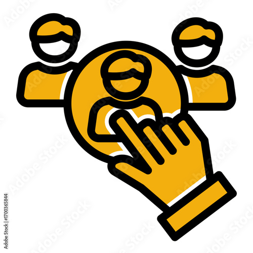 Job Applicant Screening icon from the Hiring icon collection (Glyph Color Lineal Style)