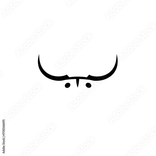 calve. calve simple black and white line art vector logo