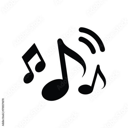 music note icon vector 
