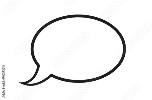 Speech bubble, speech balloon or chat bubble line art icon for apps and websites, 