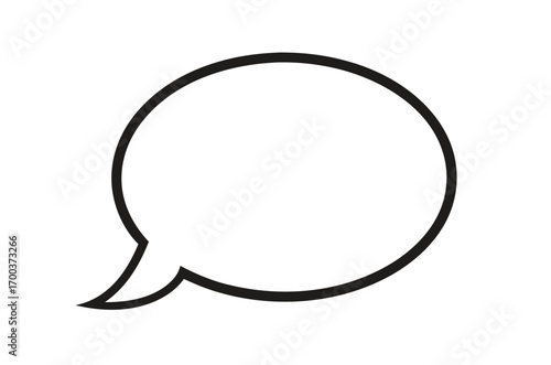 Speech bubble, speech balloon or chat bubble line art icon for apps and websites, 