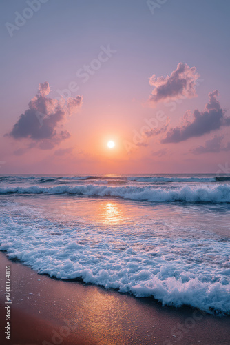 breathtaking summer sunsets and sunrises dance across horizon casting ethereal light over serene sea