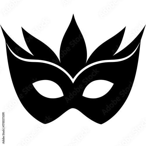Party mask vector silhouette 