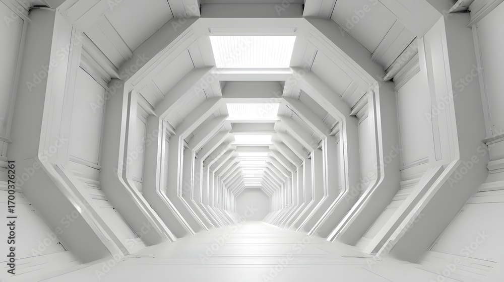 Naklejka premium Minimal White Background with Cube Blocks