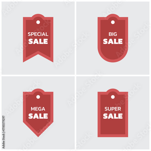 Sales Tag Vector Collection. Vector Collection of Sales Tags