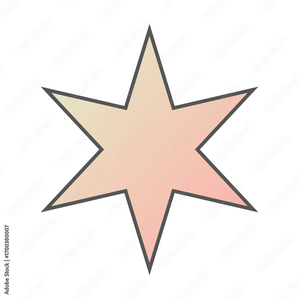 Obraz premium Pastel Gradient Star 100