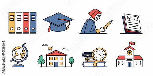Education and learning icons