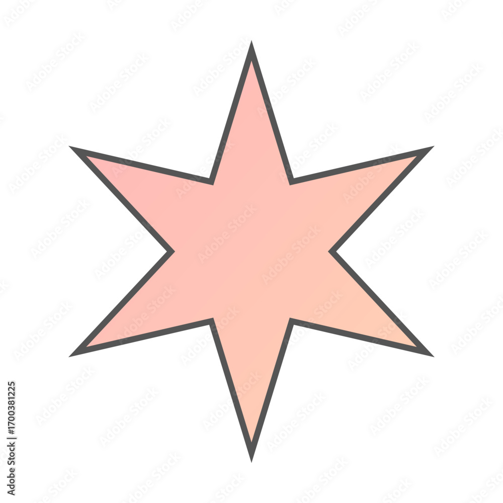 Obraz premium Pastel Gradient Star 93