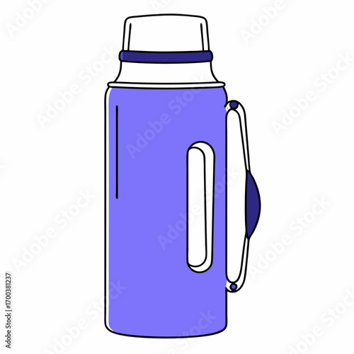Simple flask illustration isolated on white background