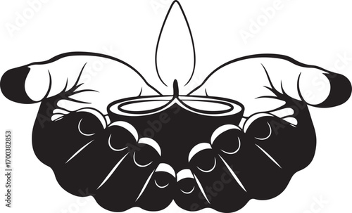 Hands Cupping a Lit Diya Lamp

Spiritual Light: Holding a Diya

Hope and Devotion: A Lit Lamp in Hands