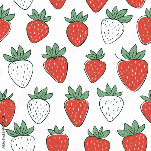 Hand Drawn Strawberry Vector Illustration