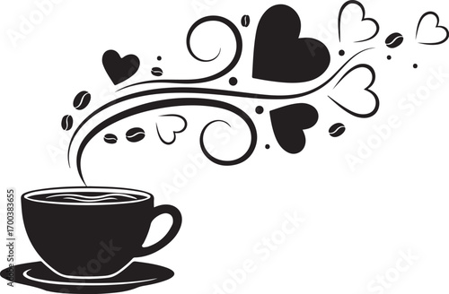 cup of coffee Coffee Cup with Heart Steam Graphic

Love and Coffee Illustration

Valentine's Day Coffee Cup Vector
