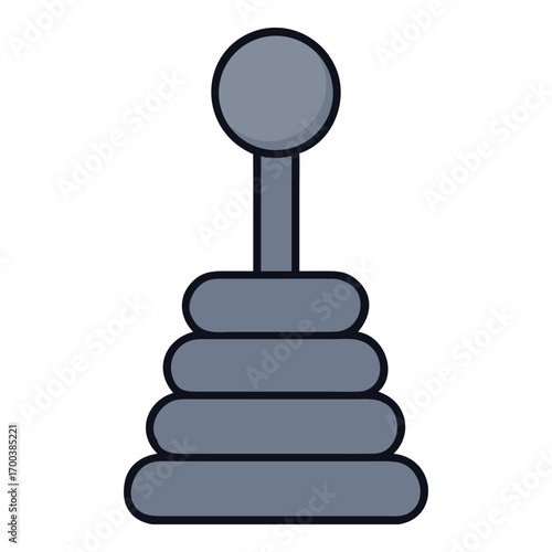 Manual car gear shift stick vector illustration design