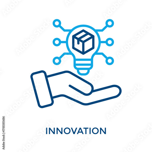 Innovation Icon Outline Color Style. Vector Illustration For Graphic Design