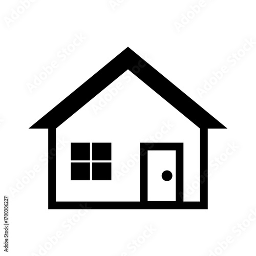 Home Icon – Simple Black House Symbol