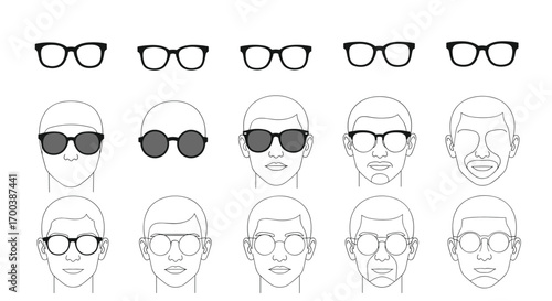 Diverse eyewear styles and face shapes understanding optical accessories
