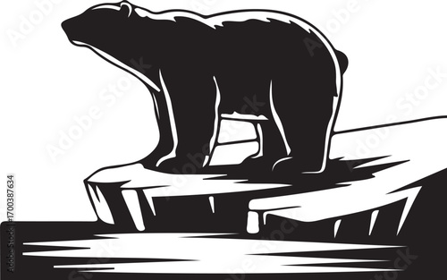 Polar Bear on Ice Floe