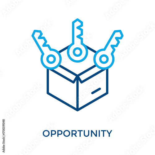 Opportunity Icon Outline Color Style. Vector Illustration For Graphic Design