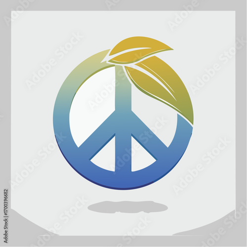 A unique graphic combining environmentalism with a symbol of peace and serenity for all