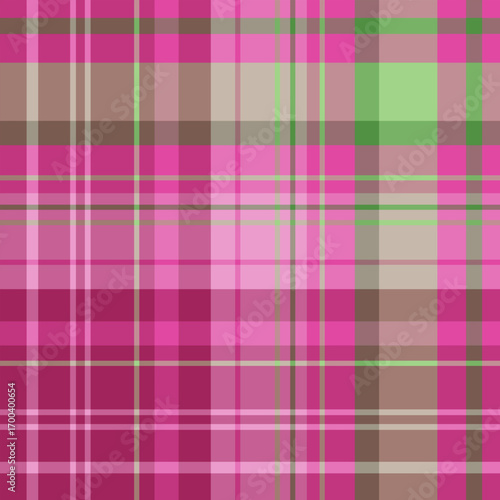 Seamless pattern with pleasant stylish green and pink colors for plaid.eps