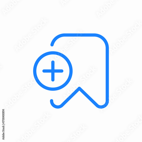 saved added icon sign vector