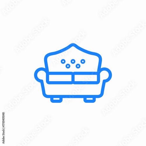 sofa armchair icon sign vector