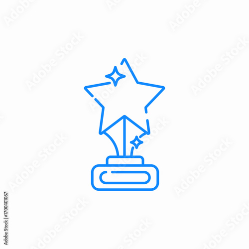 star award trophy icon sign vector