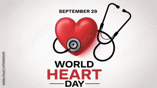 Vector art of world heart day september 29