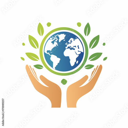 Conceptual image representing global environmental care, sustainability, and conservation efforts