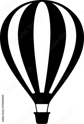 Hot air balloon  silhouette Vector illustration