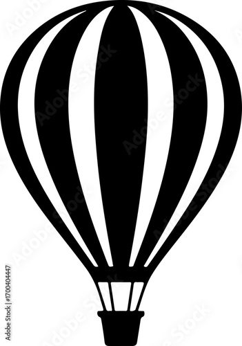 Hot air balloon  silhouette Vector illustration