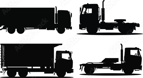 Truck and Lorry Vector Set