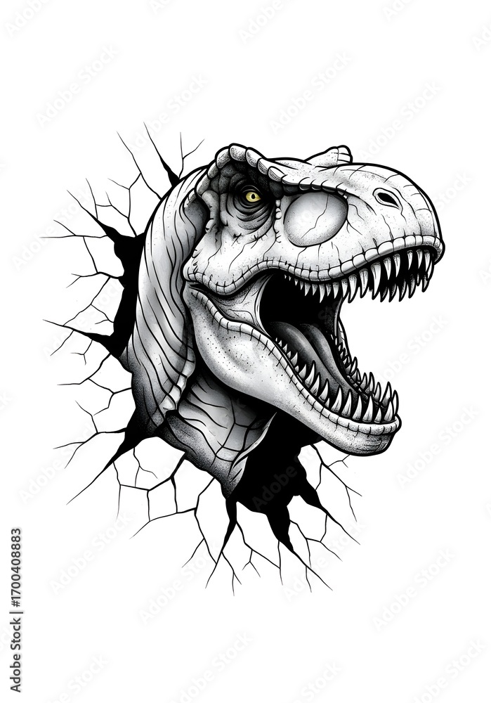 Naklejka premium Black & Grey Tattoo Design 