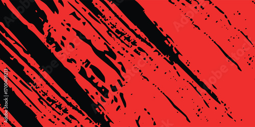 Black and Red Grunge Brush Background with Halftone Effectsport pop art Grunge background