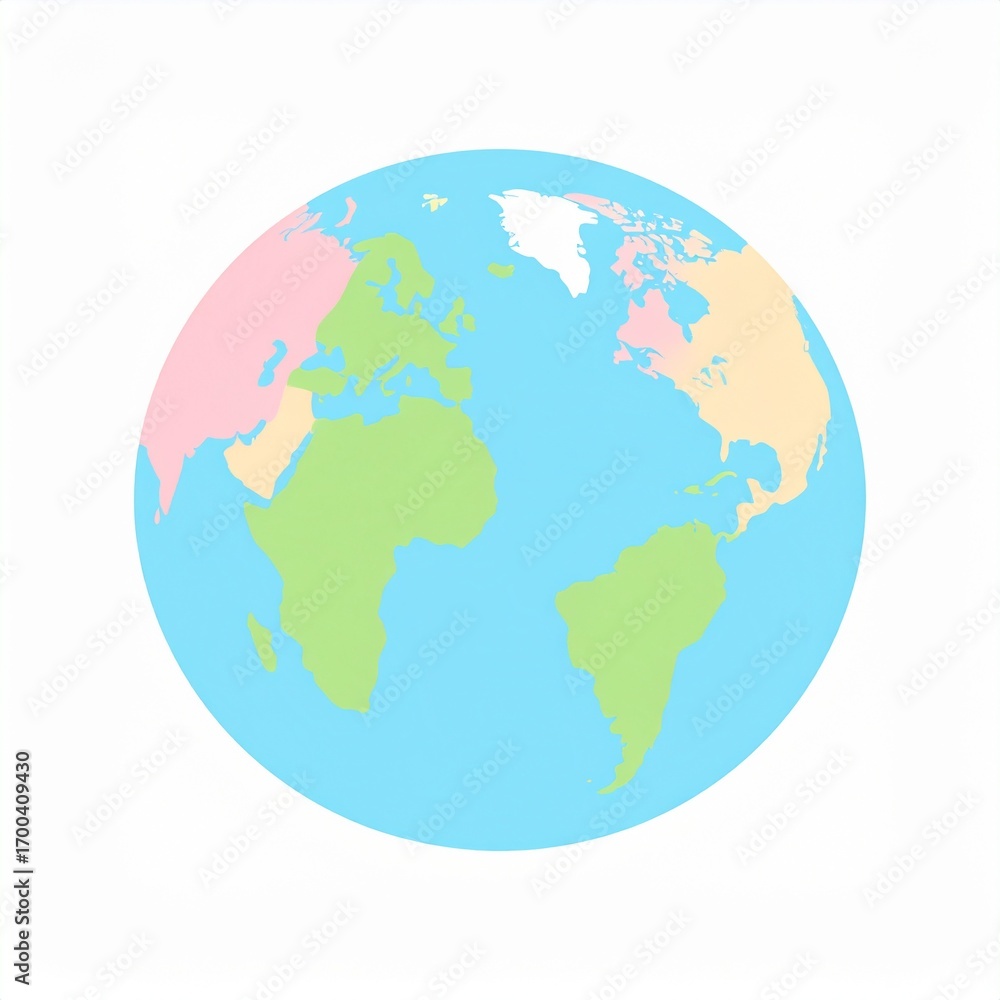 Naklejka premium Modern Global Map Symbol