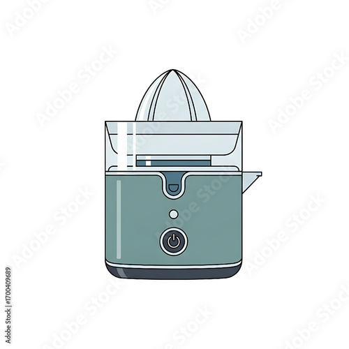 Modern Electric Citrus Juicer Illustration, Minimalist Design, Kitchen Appliance
