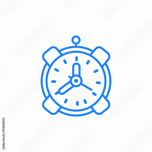 alarm clock time icon sign vector