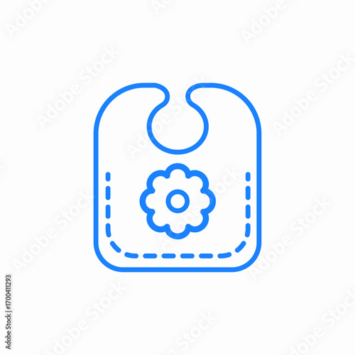 baby bib flower icon sign vector