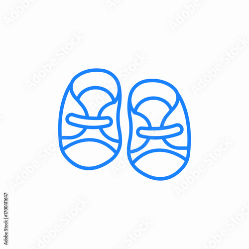 baby shoes icon sign vector