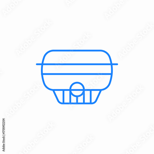 smoke detector icon sign vector