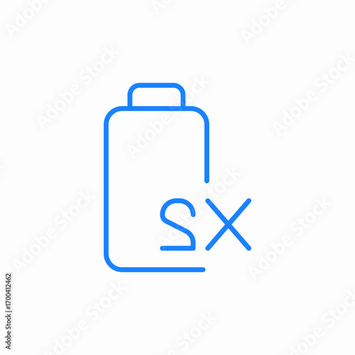 sx battery icon sign vector