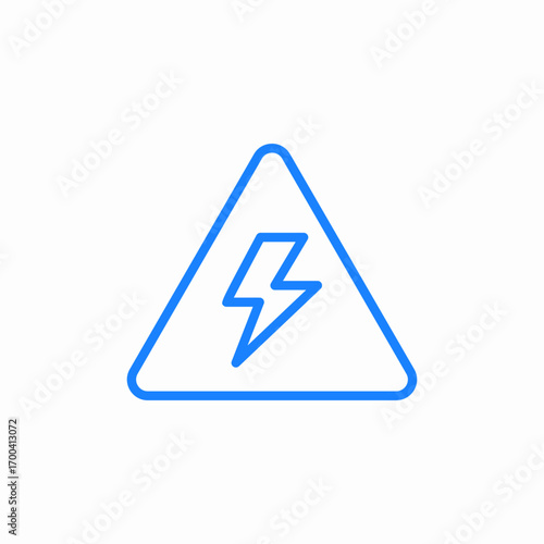 warning lightning icon sign vector