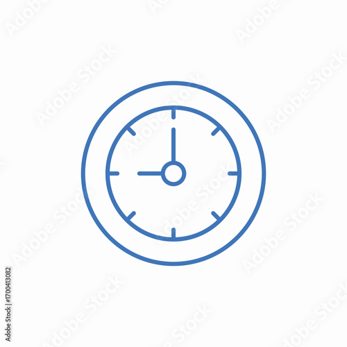 wall clock icon sign vector