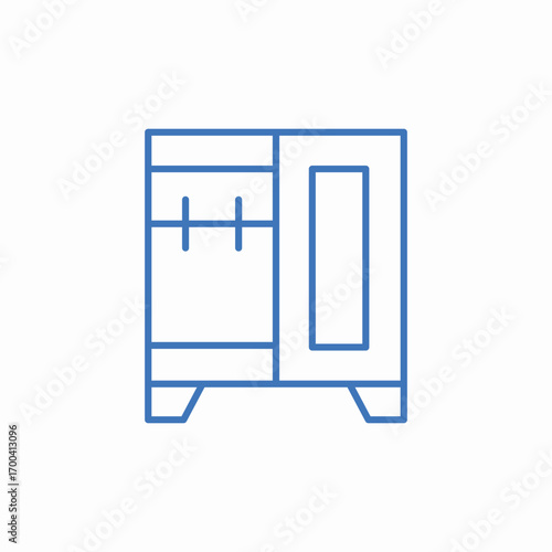 wardrobe closet icon sign vector