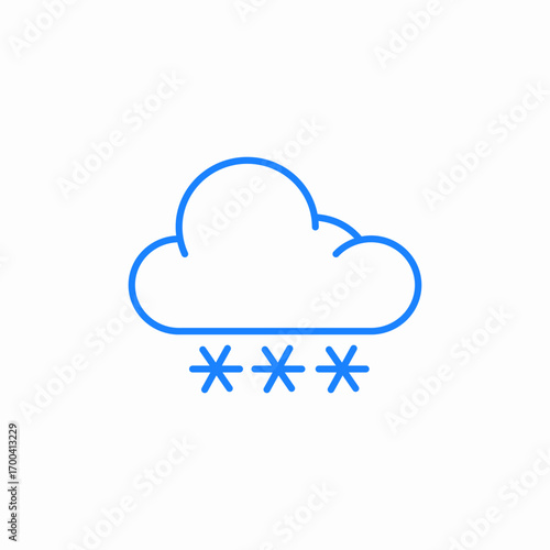 weather snow icon sign vector